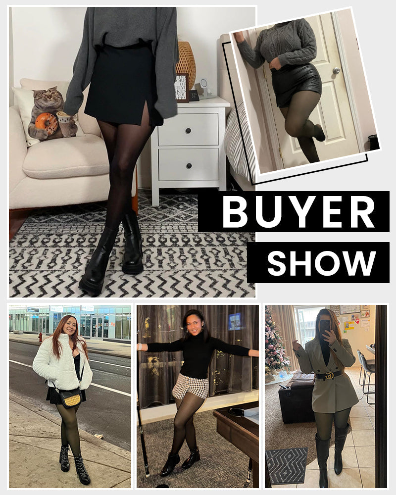 Fleece Lined Tights Women Plus Size, Winter Warm Pantyhose,Fake Translucent Thermal Faux leggings Skin Colored，Sculpt Your Body, Showcase Your Charm