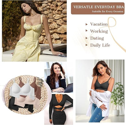 🔥🔥Womens Wireless Bras Comfortable Push Up Bra No Underwire Bra Full Support Lift Bralette Everyday Seamless Tshirt Bras🔥🔥