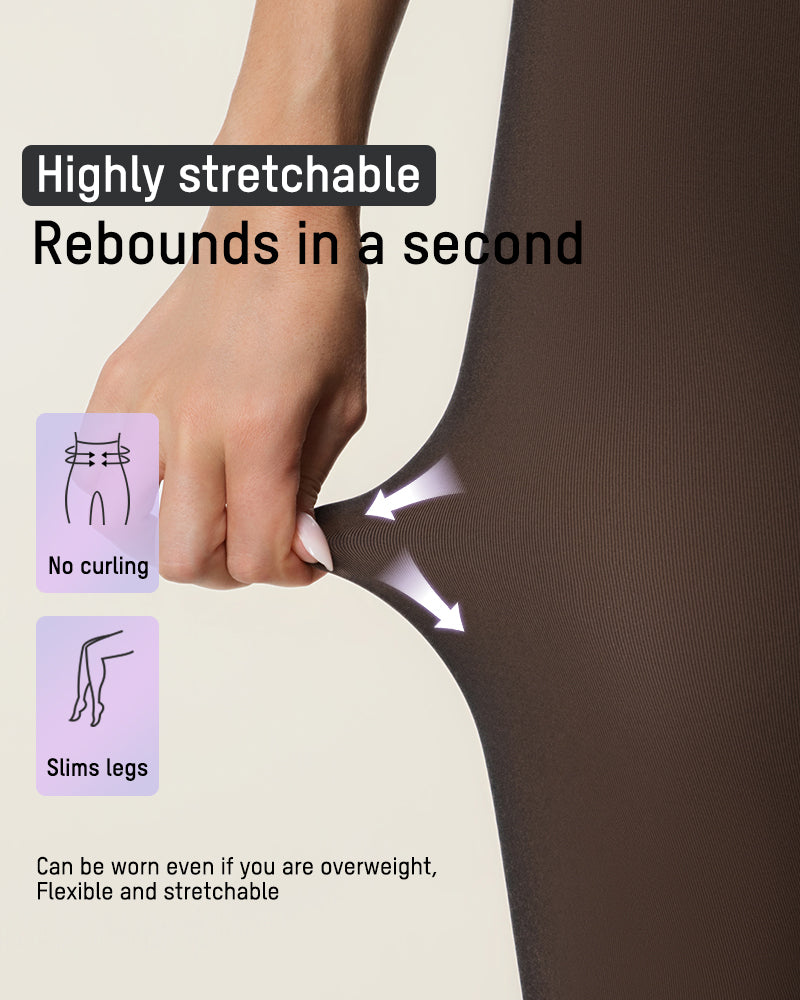 Fleece Lined Tights Women Plus Size, Winter Warm Pantyhose,Fake Translucent Thermal Faux leggings Skin Colored，Sculpt Your Body, Showcase Your Charm