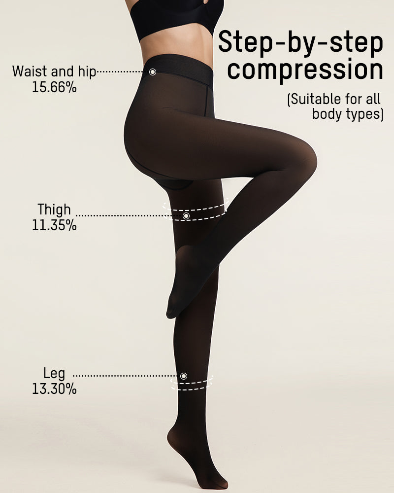 Fleece Lined Tights Women Plus Size, Winter Warm Pantyhose,Fake Translucent Thermal Faux leggings Skin Colored，Sculpt Your Body, Showcase Your Charm