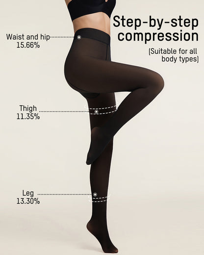 Fleece Lined Tights Women Plus Size, Winter Warm Pantyhose,Fake Translucent Thermal Faux leggings Skin Colored，Sculpt Your Body, Showcase Your Charm